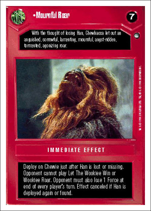 Star Wars CCG | Mournful Roar - Hoth WB | The Nerd Merchant