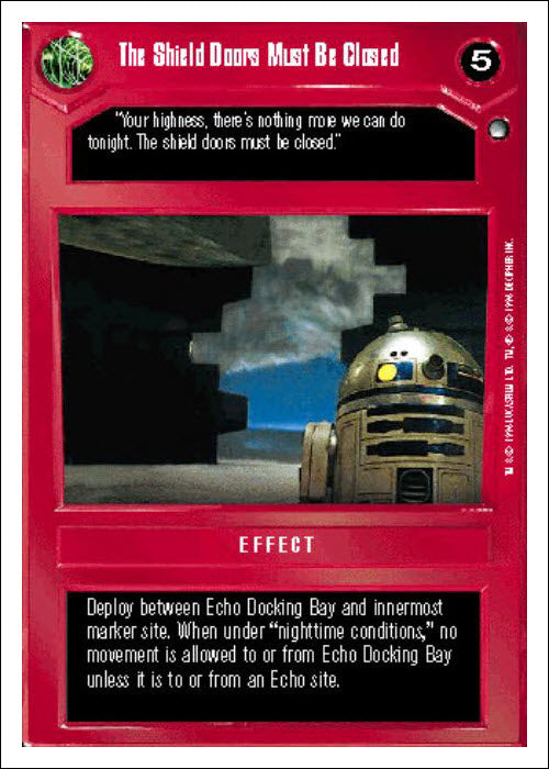 Star Wars CCG | The Shield Doors Must Be Closed - Hoth WB | The Nerd Merchant