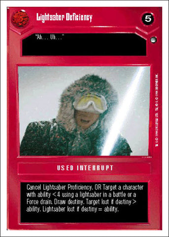 Star Wars CCG | Lightsaber Deficiency - Hoth WB | The Nerd Merchant