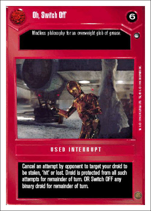 Star Wars CCG | Oh, Switch Off - Hoth WB | The Nerd Merchant