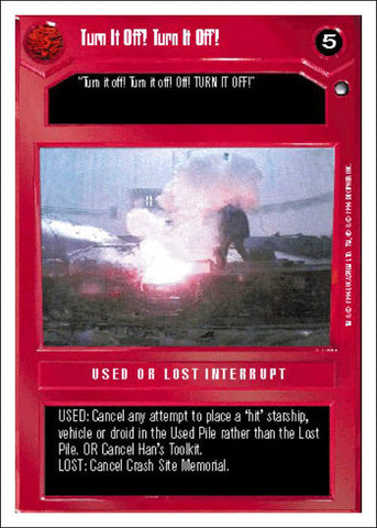 Star Wars CCG | Turn It Off! Turn It Off! - Hoth WB | The Nerd Merchant