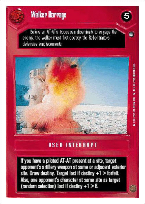 Star Wars CCG | Walker Barrage - Hoth WB | The Nerd Merchant