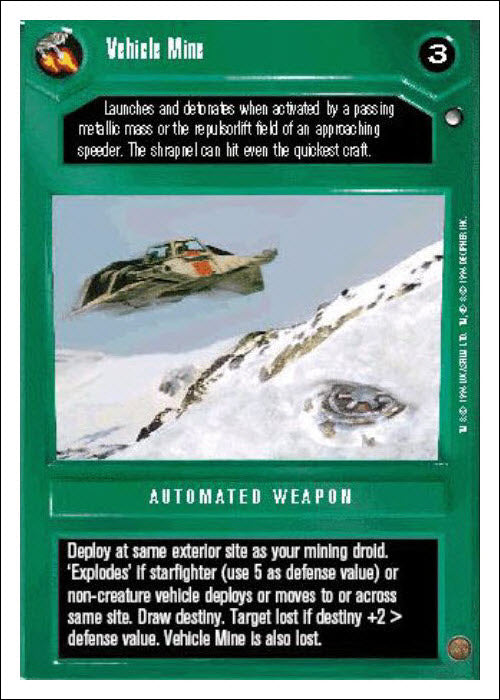 Star Wars CCG | Vehicle Mine [Dark] - Hoth WB | The Nerd Merchant