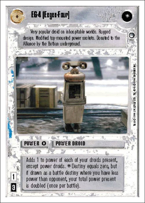 Star Wars CCG | EG-4 (Eegee-Four) - Hoth WB | The Nerd Merchant