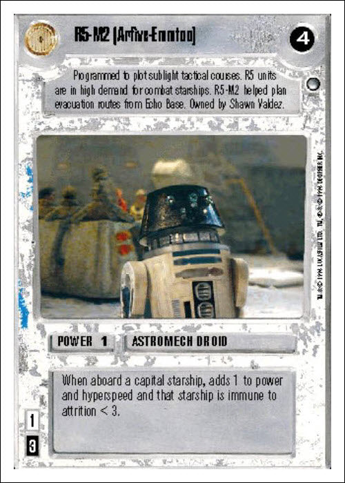 Star Wars CCG | R5-M2 (Arfive-Emmtoo) - Hoth WB | The Nerd Merchant