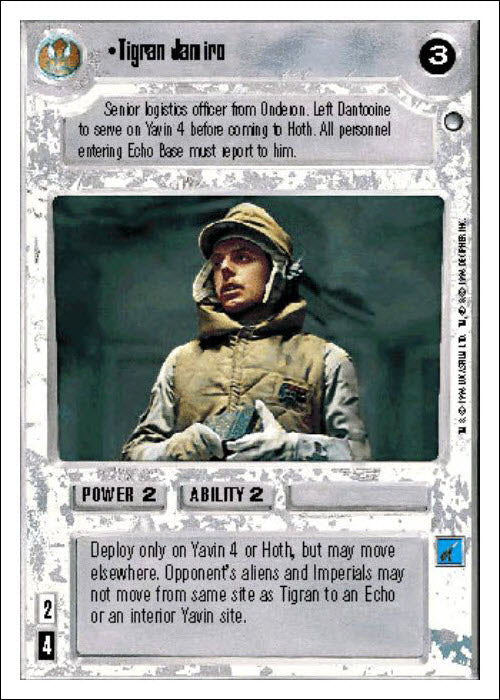 Star Wars CCG | Tigran Jamiro - Hoth WB | The Nerd Merchant