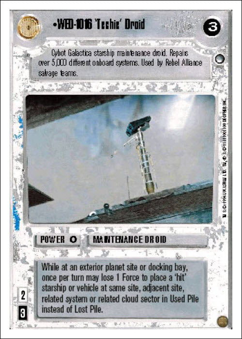 Star Wars CCG | WED-1016 'Techie' Droid - Hoth WB | The Nerd Merchant