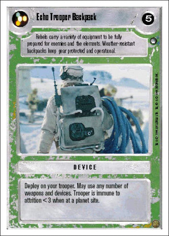 Star Wars CCG | Echo Trooper Backpack - Hoth WB | The Nerd Merchant