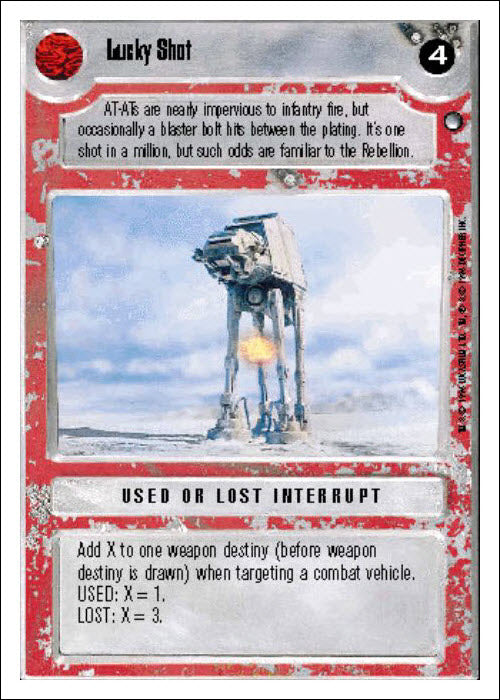 Star Wars CCG | Lucky Shot - Hoth WB | The Nerd Merchant