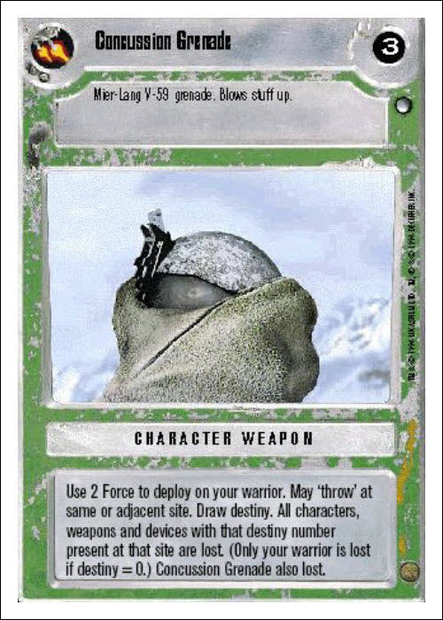 Star Wars CCG | Concussion Grenade - Hoth WB | The Nerd Merchant