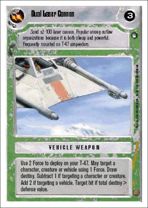 Star Wars CCG | Dual Laser Cannon - Hoth WB | The Nerd Merchant