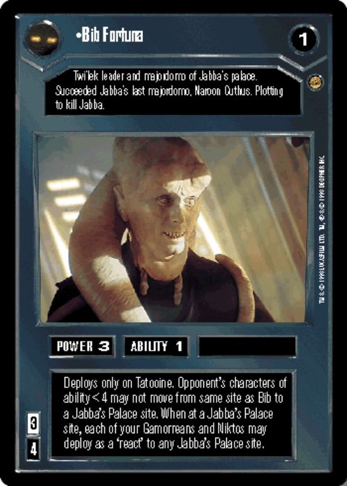 Star Wars CCG | Bib Fortuna - Jabba's Palace | The Nerd Merchant