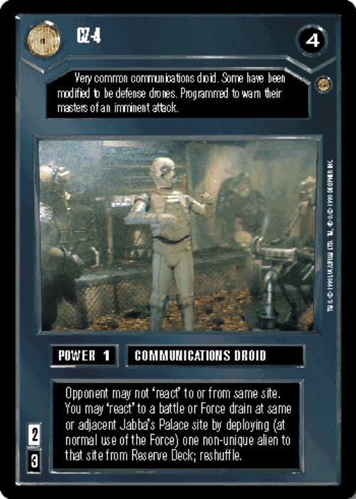 Star Wars CCG | CZ-4 - Jabba's Palace | The Nerd Merchant