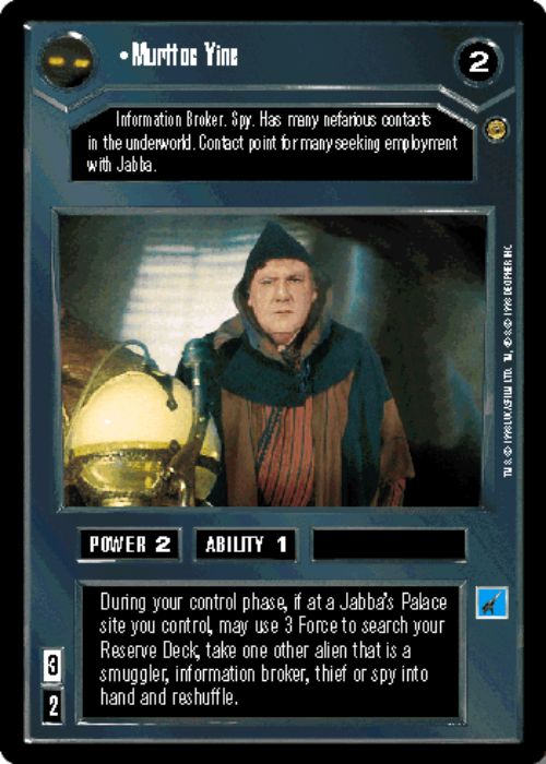 Star Wars CCG | Murttoc Yine - Jabba's Palace | The Nerd Merchant