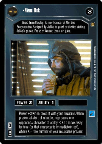 Star Wars CCG | Nizuc Bek - Jabba's Palace | The Nerd Merchant