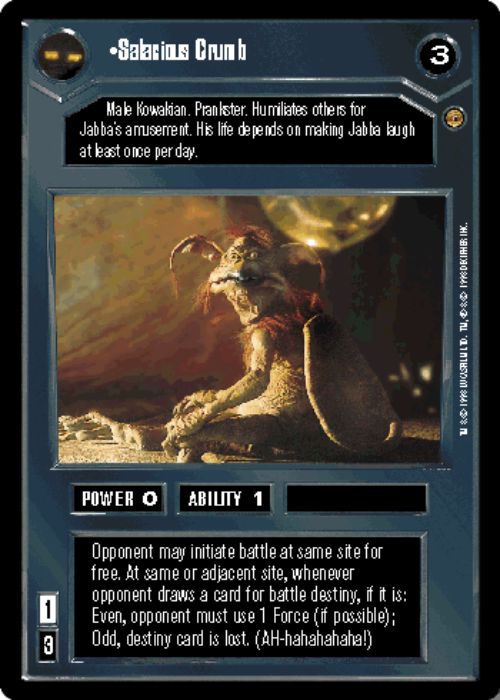 Star Wars CCG | Salacious Crumb - Jabba's Palace | The Nerd Merchant
