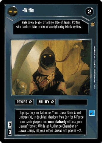 Star Wars CCG | Wittin - Jabba's Palace | The Nerd Merchant
