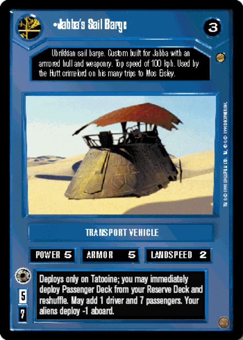 Star Wars CCG | Jabba's Sail Barge - Jabba's Palace | The Nerd Merchant