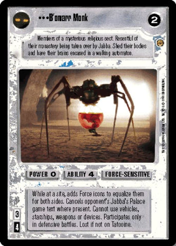 Star Wars CCG | B'omarr Monk - Jabba's Palace | The Nerd Merchant