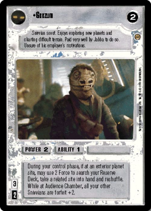 Star Wars CCG | Geezum - Jabba's Palace | The Nerd Merchant
