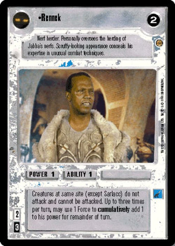 Star Wars CCG | Rennek - Jabba's Palace | The Nerd Merchant