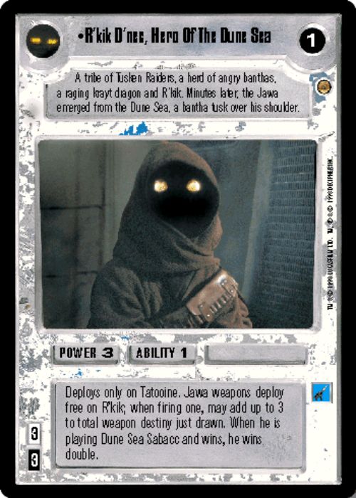 Star Wars CCG | R'kik D'nec, Hero Of The Dune Sea - Jabba's Palace | The Nerd Merchant