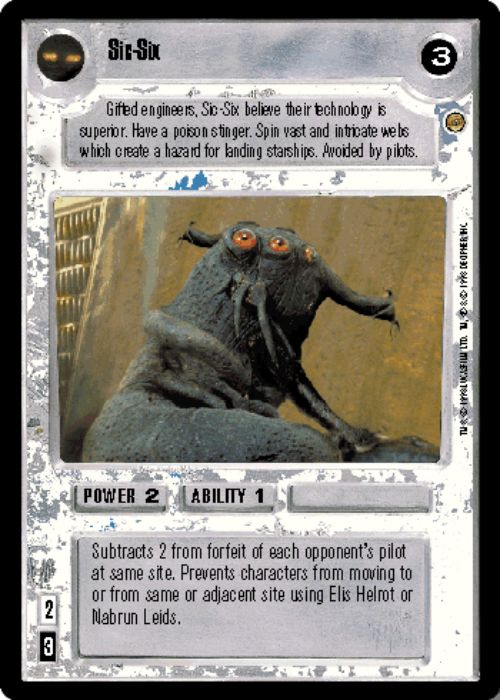 Star Wars CCG | Sic-Six - Jabba's Palace | The Nerd Merchant