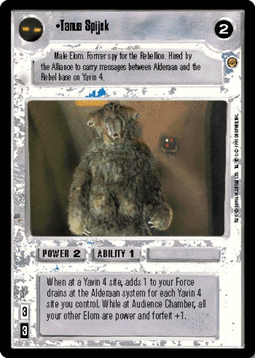 Star Wars CCG | Tanus Spijek - Jabba's Palace | The Nerd Merchant