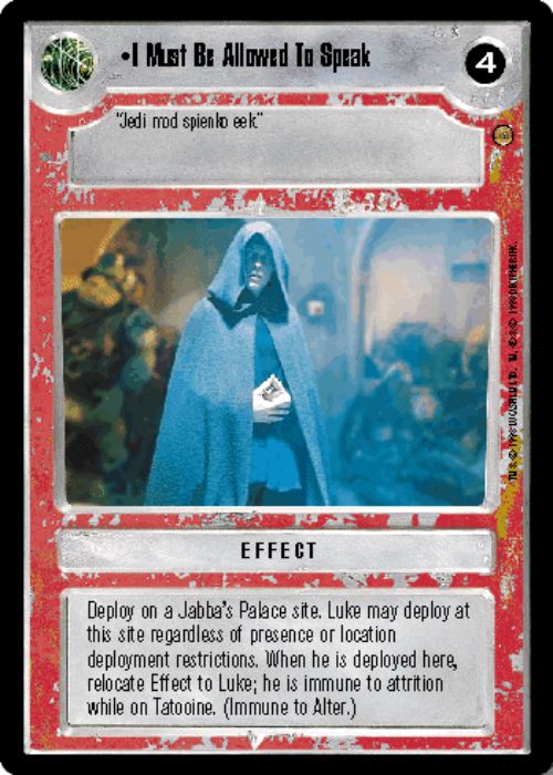 Star Wars CCG | I Must Be Allowed To Speak - Jabba's Palace | The Nerd Merchant