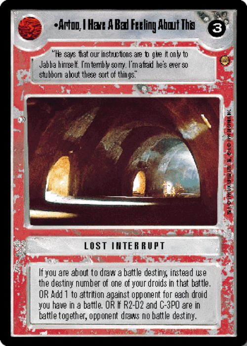 Star Wars CCG | Artoo, I Have A Bad Feeling About This - Jabba's Palace | The Nerd Merchant