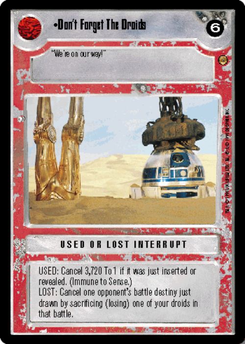 Star Wars CCG | Don't Forget The Droids - Jabba's Palace | The Nerd Merchant