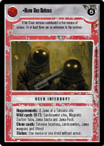 Star Wars CCG | Dune Sea Sabacc [Light] - Jabba's Palace | The Nerd Merchant