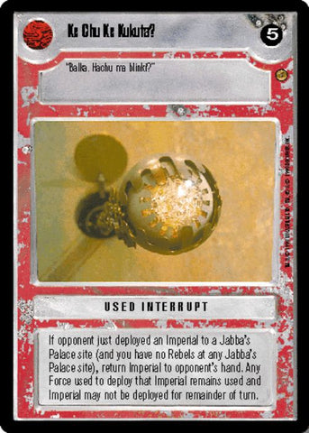 Star Wars CCG | Ke Chu Ke Kukuta? - Jabba's Palace | The Nerd Merchant