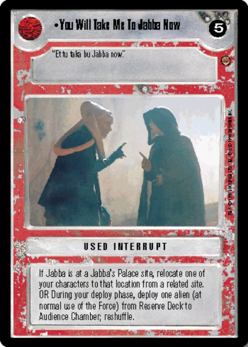 Star Wars CCG | You Will Take Me To Jabba Now - Jabba's Palace | The Nerd Merchant