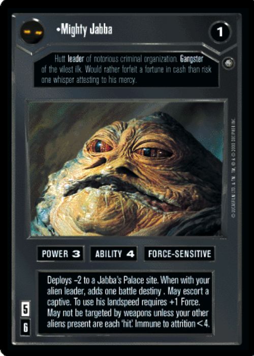 Star Wars CCG | Mighty Jabba - Jabba's Palace Sealed Deck | The Nerd Merchant
