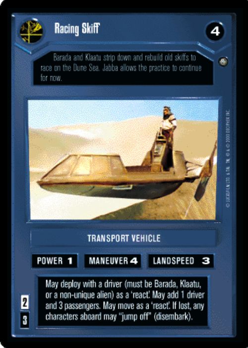 Star Wars CCG | Racing Skiff [Dark] - Jabba's Palace Sealed Deck | The Nerd Merchant