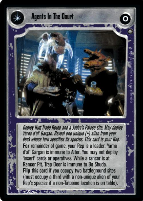 Star Wars CCG | Agents In The Court/No Love For The Empire - Jabba's Palace Sealed Deck | The Nerd Merchant