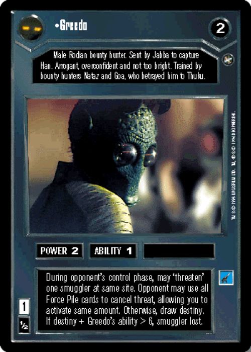 Star Wars CCG | Greedo - A New Hope | The Nerd Merchant