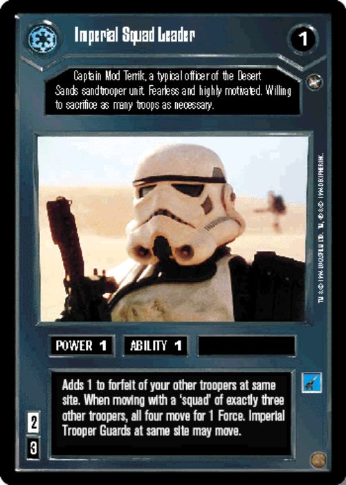 Star Wars CCG | Imperial Squad Leader - A New Hope | The Nerd Merchant