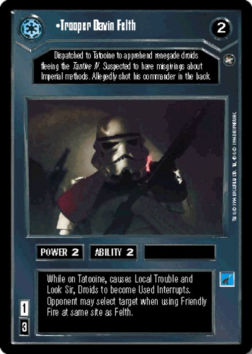 Star Wars CCG | Trooper Davin Felth - A New Hope | The Nerd Merchant