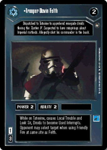 Star Wars CCG | Trooper Davin Felth - A New Hope | The Nerd Merchant