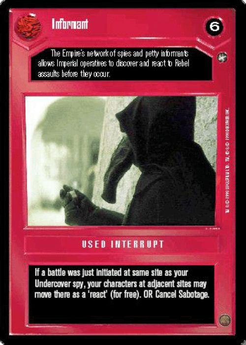 Star Wars CCG | Informant - A New Hope | The Nerd Merchant