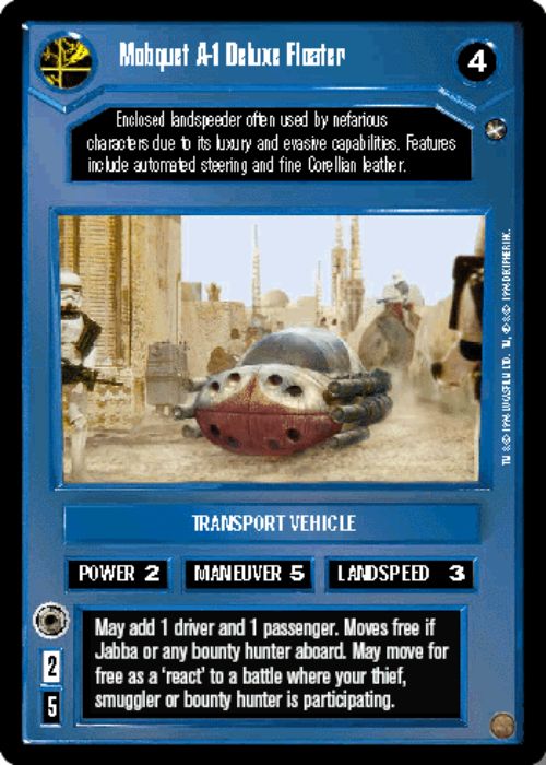 Star Wars CCG | Mobquet A-1 Deluxe Floater - A New Hope | The Nerd Merchant