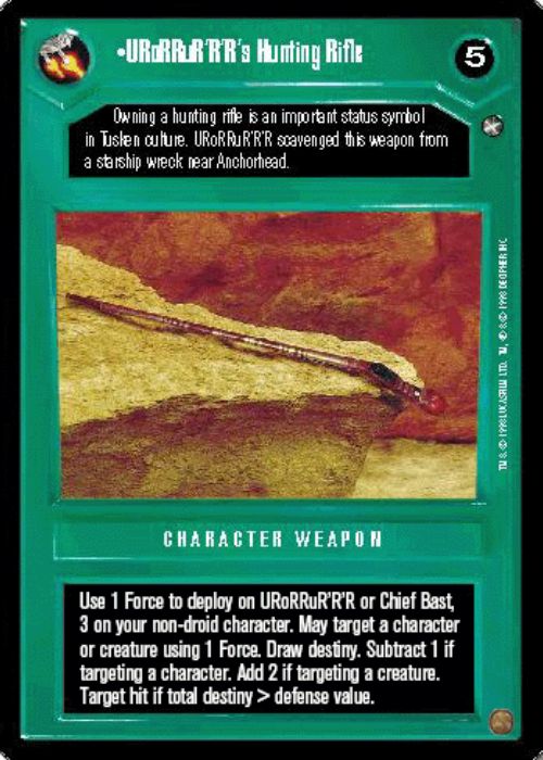Star Wars CCG | URoRRuR'R'R's Hunting Rifle - A New Hope | The Nerd Merchant