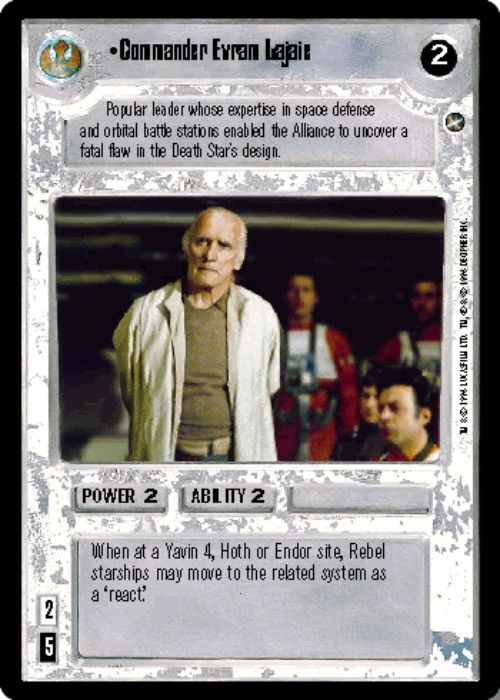 Star Wars CCG | Commander Evram Lajaie - A New Hope | The Nerd Merchant