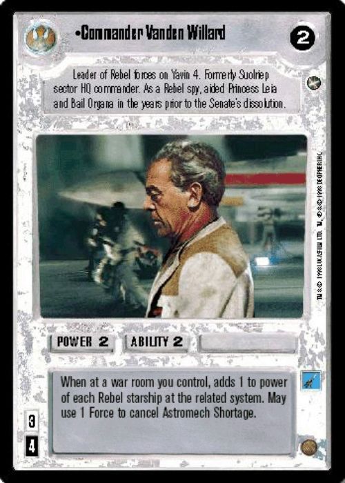 Star Wars CCG | Commander Vanden Willard - A New Hope | The Nerd Merchant