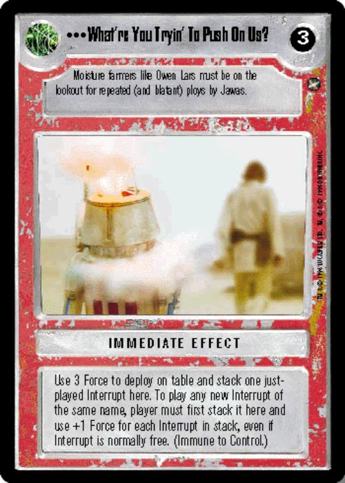 Star Wars CCG | What're You Tryin' To Push On Us? - A New Hope | The Nerd Merchant
