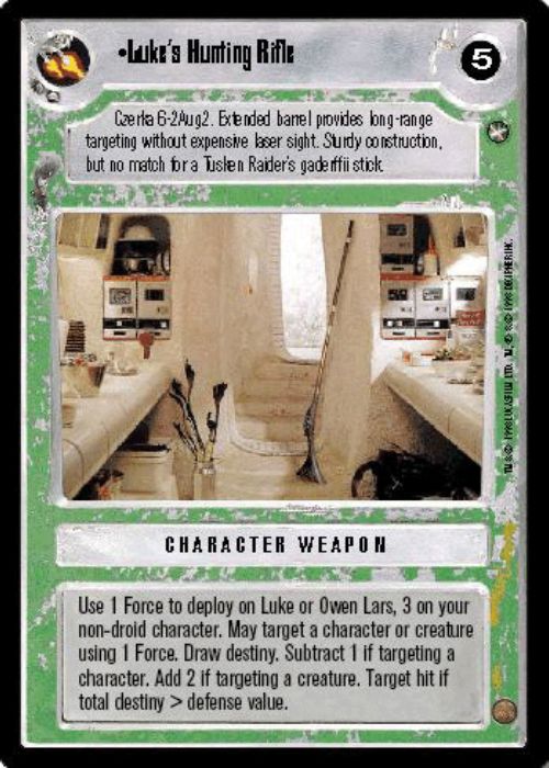 Star Wars CCG | Luke's Hunting Rifle - A New Hope | The Nerd Merchant