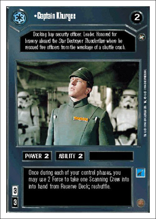 Star Wars CCG | Captain Khurgee - A New Hope WB | The Nerd Merchant