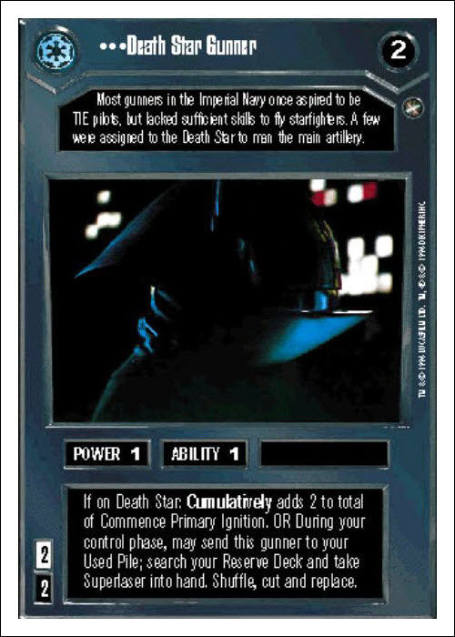 Star Wars CCG | Death Star Gunner - A New Hope WB | The Nerd Merchant